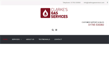 Tablet Screenshot of clarkesgasservices.com